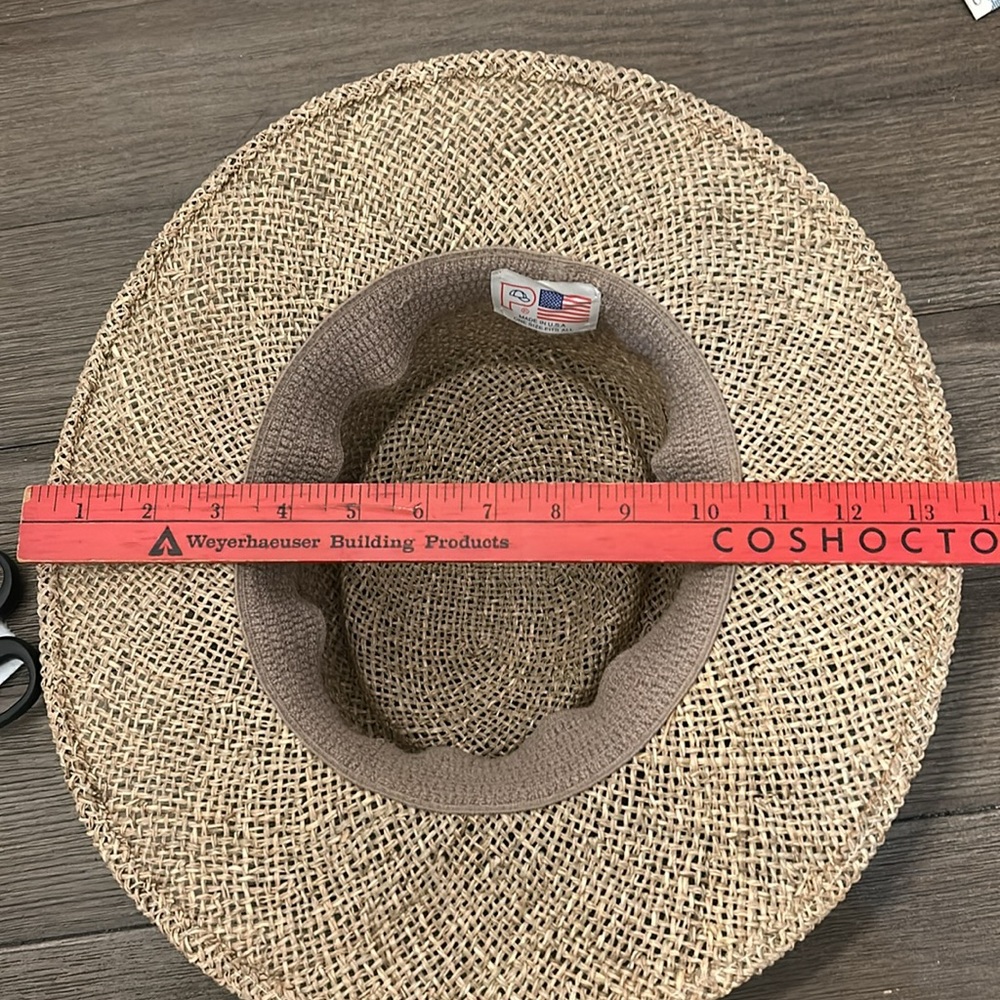 Vintage P label straw panama hat very good condition - Picture 12 of 13